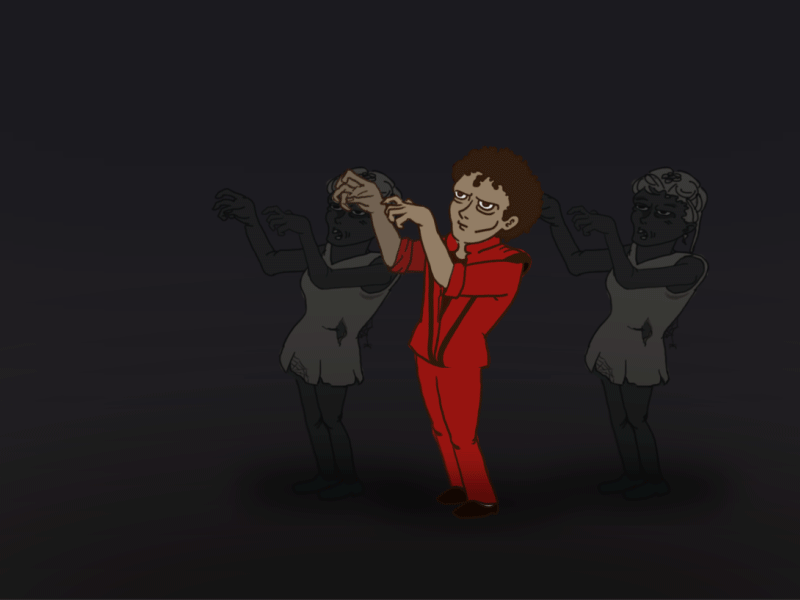 Mj busting a groove dance halloween jackson michael thriller zombie