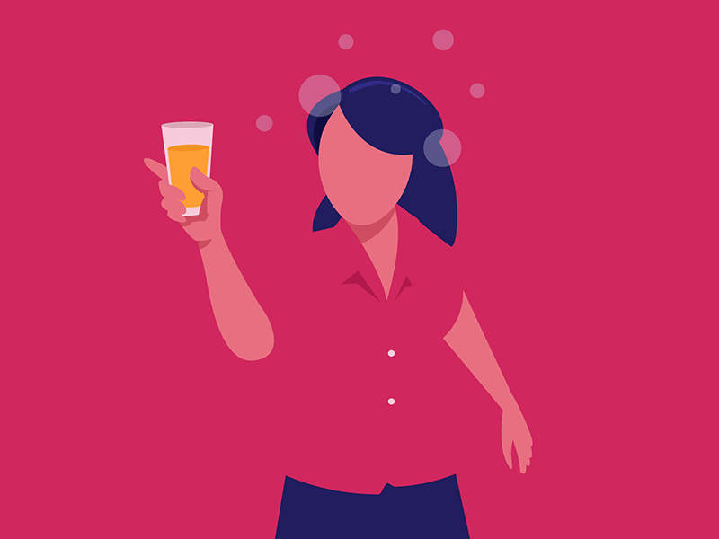 Woman animation beer dribbble drink woman
