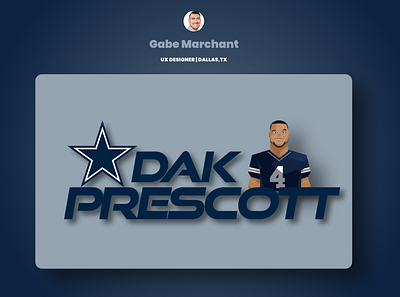 Dak Prescott QB Illustration dallas cowboys nfl nfl design