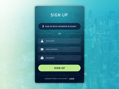 Sign Up Form 001 dailyui signup