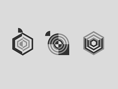 Geometric Onion mark branding core geometric geometric shapes grey illustrator logodesign logos mark onions red onion vector