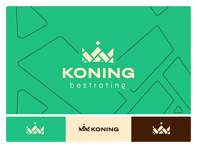 Brick King mark branding brick bricks brown green ill illustrator king logo mark pavement paving vector watermark