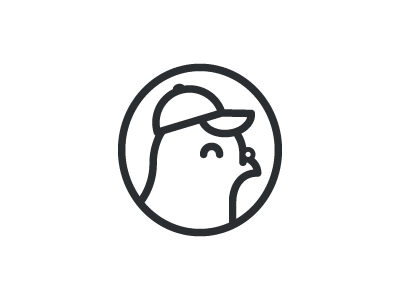 Pigeon mark [WIP] baseballcap dove hat illustration logo mark music pictogram pigeon studio vector