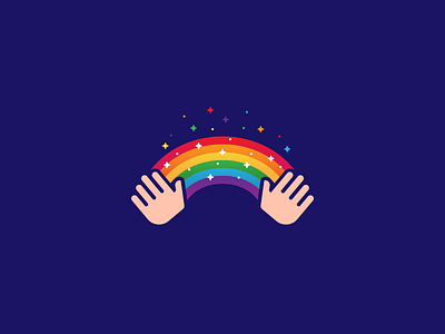 Magic! colors design hands illustration logo magic monogram rainbow