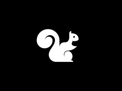 Nuts II animal black icon illustration illustrator logo nuts squirrel white