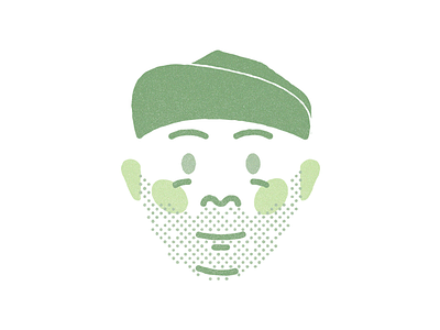 Self Portrait avatar face green illustration illustrator self portrait selfie texture