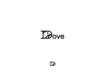 D for dove d icon letter logo pigeon