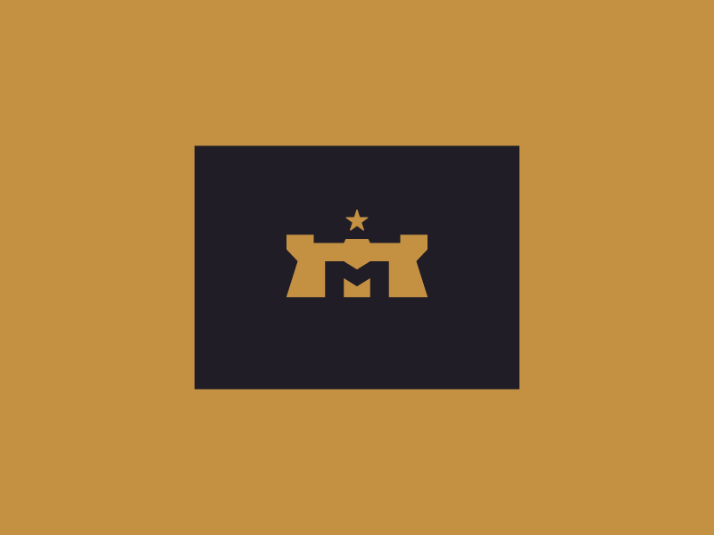 Castle logo design illustrator star medieval m castle logo