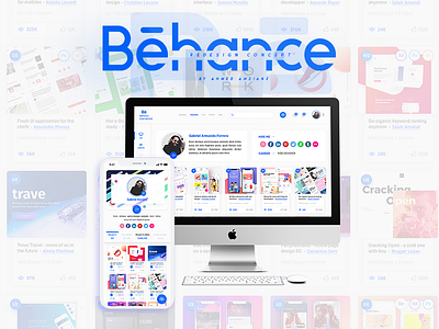 Behance Redesign Concept adobe xd behance behance concept clean design designs new style photoshop redesign ui user interface ux
