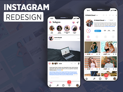 Instagram Redesign UI adobe xd animation app behance clean creative design designs dribbble hello icon new style photoshop redesign shots typography ui user interface ux vector