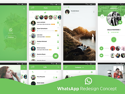 WhatsApp Redesign Concept adobe xd animation app behance clean creative design designs dribbble hello new style photoshop redesign shots type ui user interface ux vector web