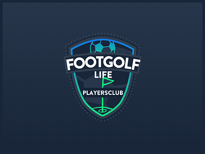 Footgolf Life Playersclub Badge badge dark logo neon