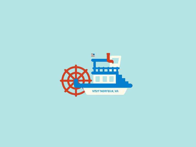 Elizabeth River Ferry animation design graphics motion ui vector