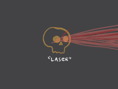 Skull Motion Doodle: “Laser”