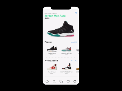 UI for a Sneakerheads App design ui user experience user interface ux