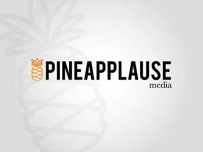 LogoADay 001: Pineapplause Media branding company naming concept logo design