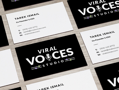 Viral Voices branding / business cards branding design flat freelance designer icon logo minimal typography