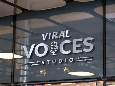 Viral Voices branding / building sign branding design flat freelance designer icon logo minimal typography vector