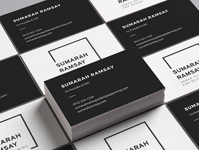 Sumarah Ramsay / Business cards design freelance designer logo logotype minimal typography