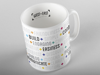 WEST + EAST / Social Impact Campaign branding cup design educational flat freelance designer logo logotype minimal social impact typography