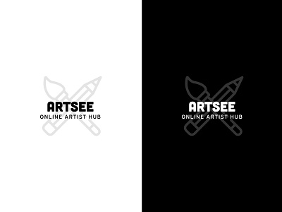 ARTSEE / Online Artist Hub artist community design freelance designer hub logo minimal online social typography