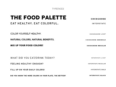 THE FOOD PALETTE / HEALTHY EATING APP advice branding design food freelance designer healthy icon logo logotype minimal nutrition typography