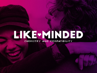 LIKE-MINDED / MINDFUL DATING APP branding dating app design find your match freelance designer icon likeminded logo logotype meaningful relationships mindful dating minimal real connections typography