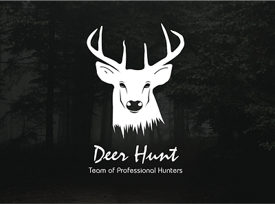 "Deer Hunt" Logo Design branding design flat graphic graphic design illustrator logo logo design minimal vector