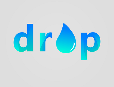 "Drop" Logo Design branding design flat graphic graphic design illustrator logo logo design minimal typography