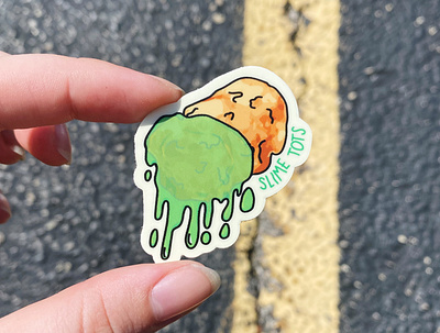 Slime Tots design illustration sticker
