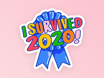 i survived 2020! design illustration sticker sticker design stickermule