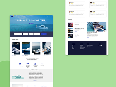 Yacht booking website