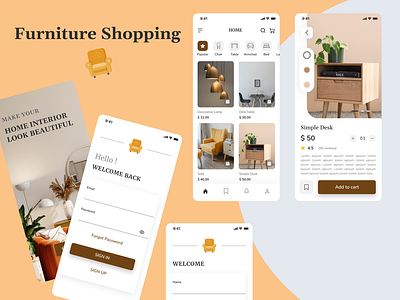 Furniture Shopping App furniture shopping online shopping ui ux