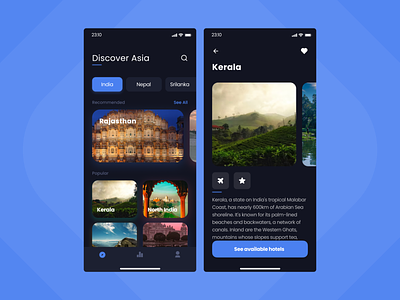 Travel App app design asia travel ui ux