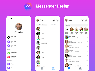 Messenger App Design app design messenger mobile app ui ux