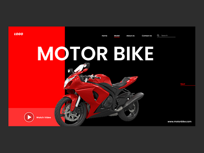 Motor Bike Landing Page landing page motor bikes ui ux