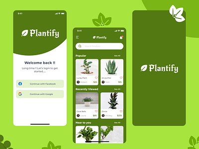 Plantify App Design app design buy plant mobile app plant sell plant uiux web