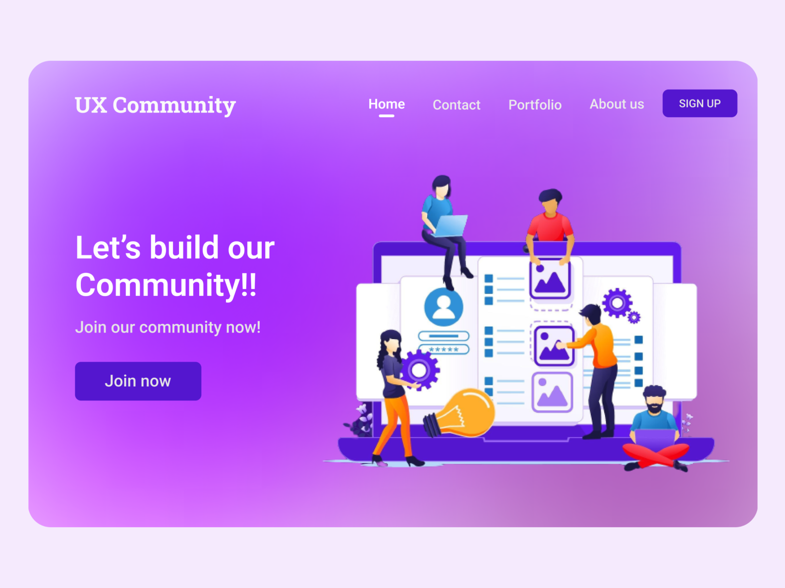 UX Community Landing Page By Pramodini US On Dribbble