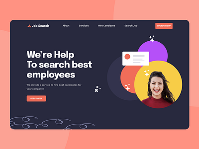 Job Search Landing Page job search landing page ui ux web design