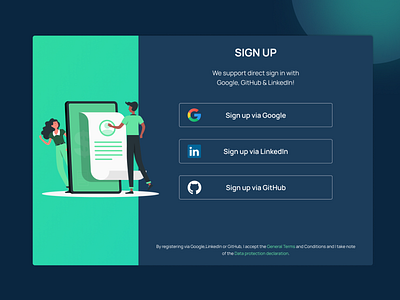 Sign Up Screen landing page signup ui web design