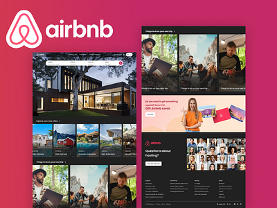 Airbnb Home Page Redesign airbnb home page travel ui ux web design