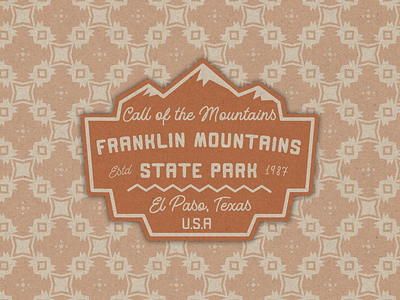 Franklin Mountains State Park badge design branding design el paso franklin mountains graphic design icon illustration illustrator logo logo design logos mountains state park state park badge texas vector