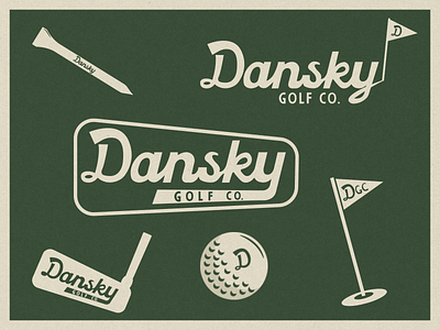 Dansky Golf Co. brand design branding design golf golf logo graphic design icon illustration illustrator logo logo design logos logotype vector vintage vintage design vintage logo
