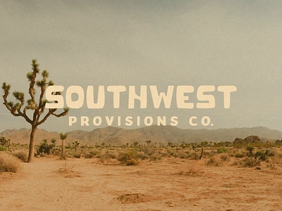 Southwest Provisions Co. branding custom font desert design font font design graphic design hand lettering illustration illustrator inspiration logo southwest southwestern type typeface typography vintage vintage font vintage logo