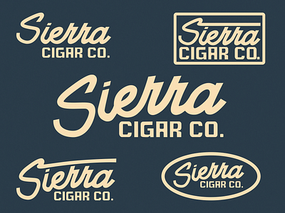Sierra Cigar Co. branding cigar cigar logo custom font design font graphic design illustration illustrator logo logos retro retro font type type design typeface typography vintage vintage font vintage logos