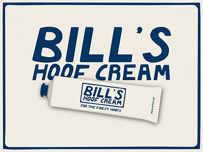 Bill's Hoof Cream beauty branding cream graphic design hand lettering handdrawn illustration lettering products retro retro font retro lettering retro logo type typeface vintage vintage font vintage lettering vintage logo