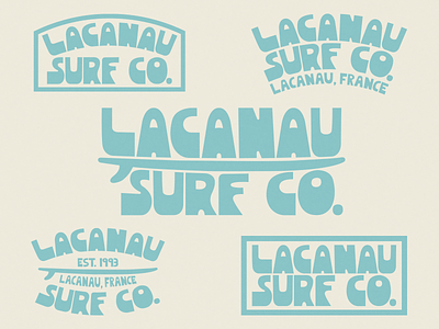 Lacanau Surf Co. brand design branding custom font design graphic design handlettering illustration lettering logo logotype retro surf surf company surf font surf logo surf shop tyepface vintage vintage font
