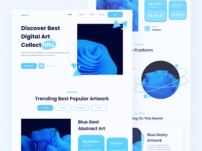 Digital Art Nft Website branding clean concept crypto design illustration logo mbileapps nft ui ux vector