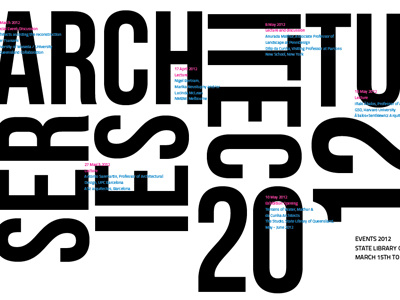 Architecture Lecture Series architecture poster schedule typography