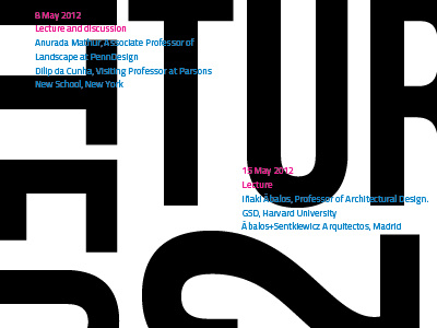 Architecture Lecture Series architecture poster schedule typography